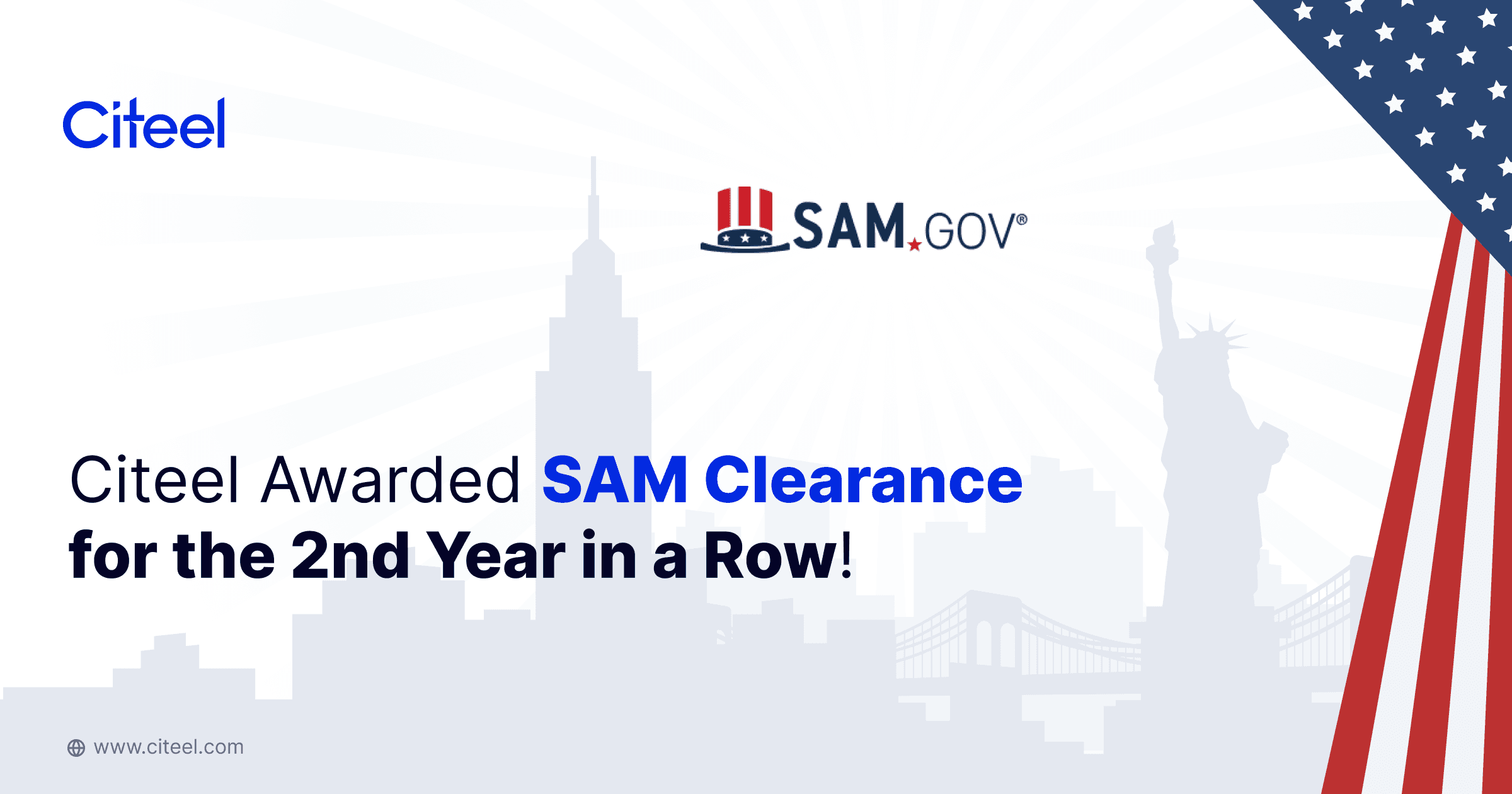 Citeel Awarded SAM Clearance for Second Consecutive Year